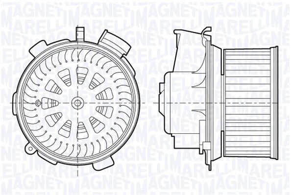 MAGNETI MARELLI Elektrimootor,salongiventilaator 069412696010